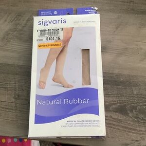 Sigvaris Natural Rubber Compression Socks - Beige